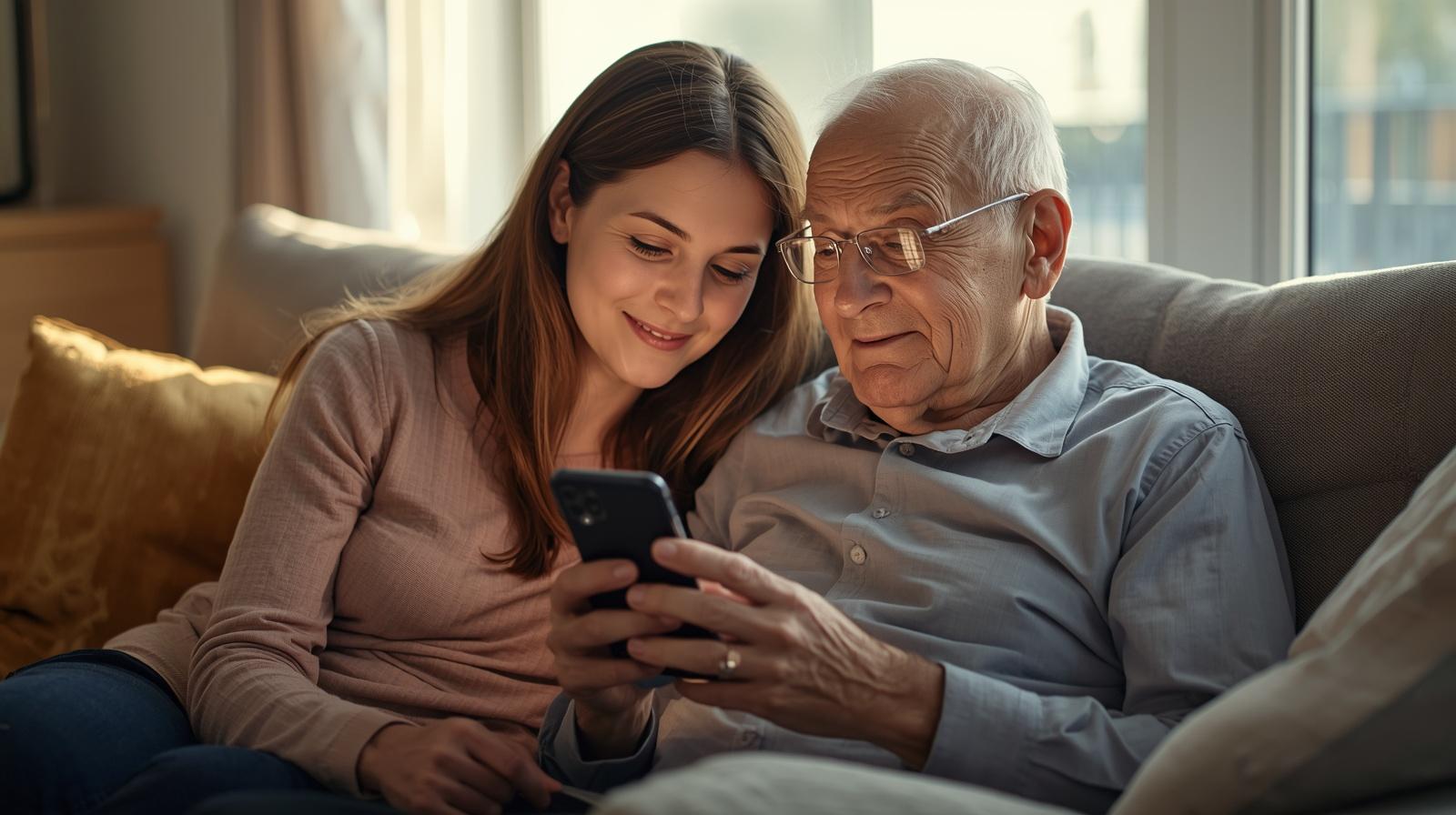 teach senior parent to use smartphone